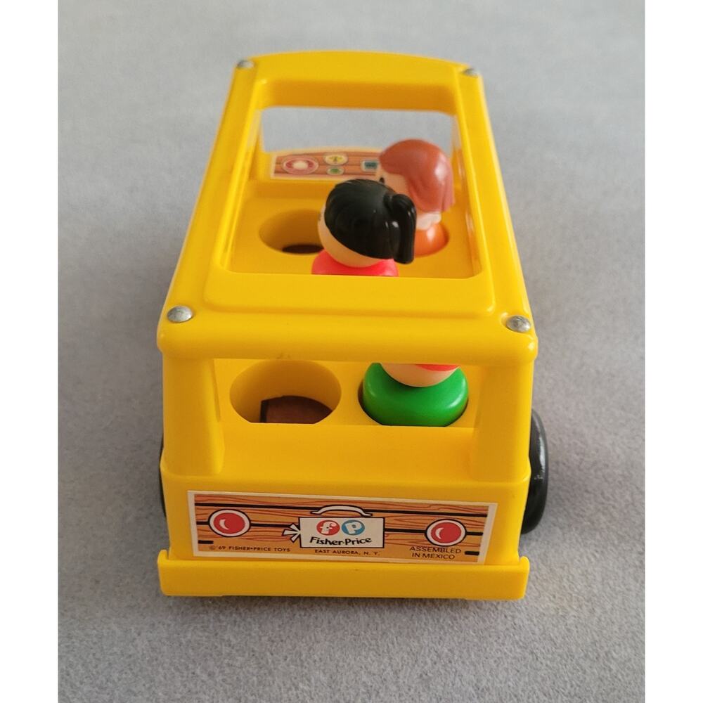 FISHER PRICE Little People Yellow Mini Bus-#141/Vintage 1988-Pampers Promotional - Picture 5 of 11